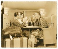 9a892 THIN MAN deluxe 7x8.5 still '34 William Powell, Myrna Loy & Asta on train with other couple!