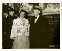 9a956 WALTER WINCHELL 8.25x10 still '50s wearing tuxedo with his daughter Walda at fancy event!