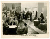 9a963 WHAT A WIDOW 8x10.25 still '30 Gloria Swanson is welcomed at fancy society party, lost film!
