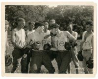 9a978 WINGS 8x10.25 still '27 great c/u of pilots Buddy Rogers & Richard Arlen in boxing match!