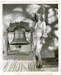 9a701 PEGGY KNUDSEN 8.25x10 still '47 full-length wearing patriotic outfit by Liberty Bell replica!