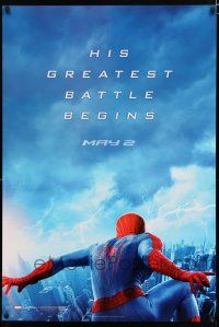 9b050 AMAZING SPIDER-MAN 2 teaser 1sh '14 Andrew Garfield, his greatest battle begins!