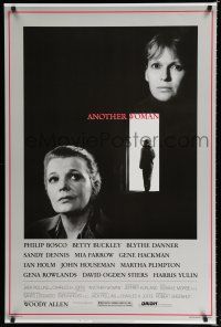 9b062 ANOTHER WOMAN 1sh '88 directed by Woody Allen, w/Gena Rowlands & Mia Farrow!