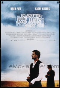 9b072 ASSASSINATION OF JESSE JAMES advance DS 1sh '07 Brad Pitt, Casey Affleck, outlaws!