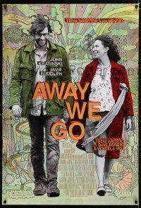 9b084 AWAY WE GO DS 1sh '09 Sam Mendes, John Krasinski & Maya Rudolph, cool artwork!