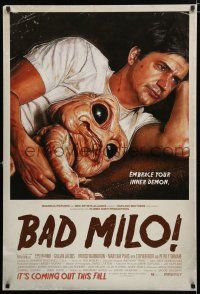 9b088 BAD MILO advance DS 1sh '13 artwork of Ken Marino embracing his inner demon by Paul Shipper!