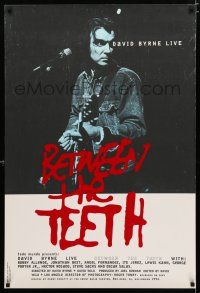9b107 BETWEEN THE TEETH 1sh '94 cool image of David Byrne playing guitar live!