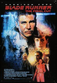 9b115 BLADE RUNNER DS 1sh R07 Ridley Scott sci-fi classic, art of Harrison Ford by Drew Struzan!