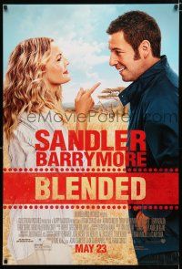 9b118 BLENDED advance DS 1sh '14 image of Adam Sandler & pretty Drew Barrymore!