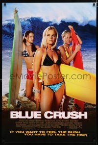 9b124 BLUE CRUSH 1sh '02 Michelle Rodriguez, sexy Kate Bosworth in bikini, surfing girls!