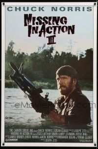 9b134 BRADDOCK: MISSING IN ACTION III int'l 1sh '88 great image of Chuck Norris w/machine gun!