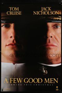 9b237 FEW GOOD MEN teaser 1sh '92 best close up of Tom Cruise & Jack Nicholson!