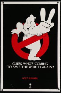 9b264 GHOSTBUSTERS 2 teaser 1sh '89 Ivan Reitman, guess who's coming to save the world again!