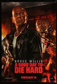 9b276 GOOD DAY TO DIE HARD style B teaser DS 1sh '13 Bruce Willis, Winstead, Jai Courtney!
