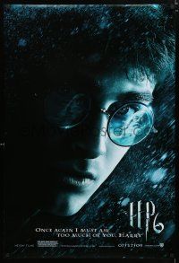 9b301 HARRY POTTER & THE HALF-BLOOD PRINCE teaser DS 1sh '09 Daniel Radcliffe close up!