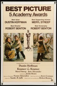 9b382 KRAMER VS. KRAMER awards 1sh '79 Dustin Hoffman, Meryl Streep, child custody & divorce!