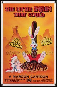 9b405 LITTLE INJUN THAT COULD Kilian 1sh '88 great Roger Rabbit & Baby Herman cartoon art!