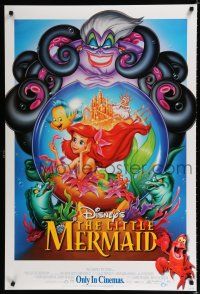 9b408 LITTLE MERMAID int'l advance DS 1sh R98 Ariel & cast, Disney underwater cartoon!