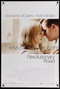 9b617 REVOLUTIONARY ROAD advance 1sh '08 romantic close-up of Leonardo DiCaprio & Kate Winslet!