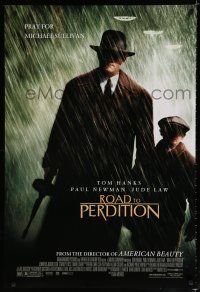 9b620 ROAD TO PERDITION DS 1sh '02 Sam Mendes directed, Tom Hanks, Paul Newman, Jude Law!