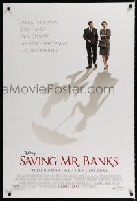 9b646 SAVING MR. BANKS advance DS 1sh '13 Emma Thompson as P.L. Travers & Tom Hanks as Walt Disney!
