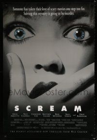 9b650 SCREAM DS 1sh '96 directed by Wes Craven, David Arquette, Neve Campbell!