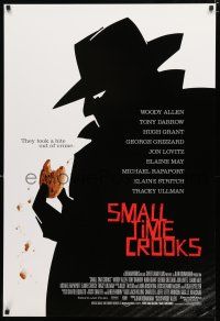 9b682 SMALL TIME CROOKS DS 1sh '00 Woody Allen, cool art of criminal in fedora w/cookie!