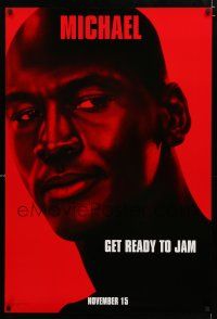 9b690 SPACE JAM teaser DS 1sh '96 cool close-up of basketball star Michael Jordan!
