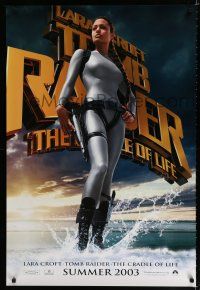 9b772 TOMB RAIDER THE CRADLE OF LIFE teaser DS 1sh '03 full-length image of sexy Angelina Jolie!