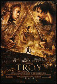 9b786 TROY advance DS 1sh '04 Eric Bana, Orlando Bloom, Brad Pitt as Achilles!