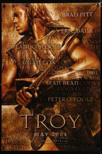 9b788 TROY teaser DS 1sh '04 directed by Wolfgang Petersen, Brad Pitt as Achilles!