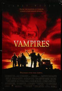 9b810 VAMPIRES DS 1sh '98 John Carpenter, James Woods, cool vampire hunter image!