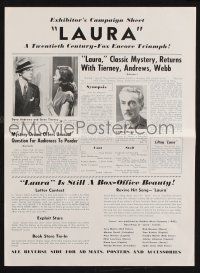 9c277 LAURA pressbook R52 great image of Dana Andrews lusting after sexy Gene Tierney,Otto Preminger
