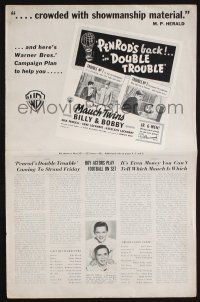 9c357 PENROD'S DOUBLE TROUBLE pressbook '38 twins Billy & Bobby Mauch, from Booth Tarkington story