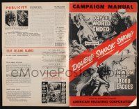 9c360 PHANTOM FROM 10,000 LEAGUES/DAY THE WORLD ENDED pressbook '56 schlock horror double-bill!