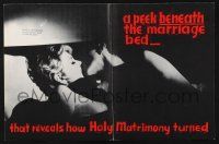 9c479 UNHOLY MATRIMONY pressbook '66 marriage into a mockery of wedlock into wickedness!