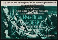9c490 WAR-GODS OF THE DEEP pressbook '65 Vincent Price, Jacques Tourneur underwater sci-fi!