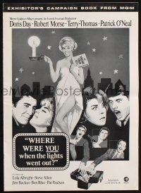 9c495 WHERE WERE YOU WHEN THE LIGHTS WENT OUT pressbook '68 Doris Day as sexy Statue of Liberty!