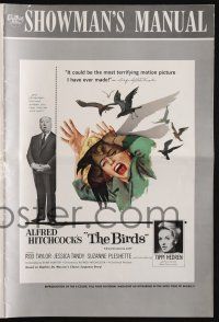 9c048 BIRDS pressbook '63 Alfred Hitchcock, Tippi Hedren, classic art of attacking avians!