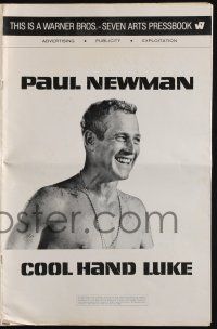 9c092 COOL HAND LUKE pressbook '67 Paul Newman prison escape classic, great images & content!
