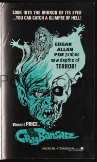 9c096 CRY OF THE BANSHEE pressbook '70 Edgar Allan Poe probes new depths of terror!
