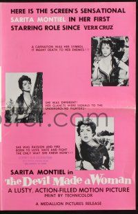 9c114 DEVIL MADE A WOMAN pressbook '61 sexy Sarita Montiel in a lusty action-filled motion picture!