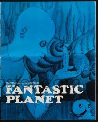 9c151 FANTASTIC PLANET pressbook '73 wacky sci-fi cartoon, Cannes winner, cool artwork!