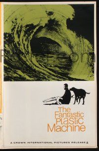 9c152 FANTASTIC PLASTIC MACHINE pressbook '69 surfing, challenge the mysterious forces of the sea!