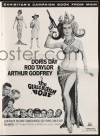 9c185 GLASS BOTTOM BOAT pressbook '66 artwork of sexy mermaid Doris Day, Rod Taylor