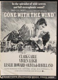 9c193 GONE WITH THE WIND pressbook R68 Clark Gable, Vivien Leigh, classic Howard Terpning art!