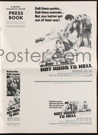 9c224 HOT RODS TO HELL pressbook '67 Dana Andrews, Jeanne Crain, Hotter than Hell's Angels!