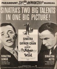 9c257 JOKER IS WILD pressbook '57 Frank Sinatra as Joe E. Lewis, sexy Mitzi Gaynor, Jeanne Crain!