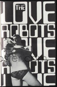 9c295 LOVE ROBOTS pressbook '66 Shiro no jinzo bijo, wild Japanese sexploitation!