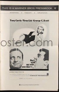 9c345 NOT WITH MY WIFE YOU DON'T pressbook '66 Tony Curtis, sexy nurse Virna Lisi, George C. Scott